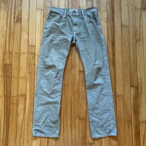 Levi's 505 Straight Fit Jeans Khaki Tan Mens 33x34 Casual Workwear